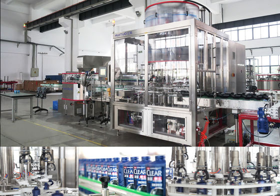 7200BPH زجاجة بلاستيكية آلة السد 4000W للمنظفات